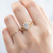 【一点物】ヴィクトリアリング ・0.91ct・加熱セイロン産ライトブルーサファイア・K14YG