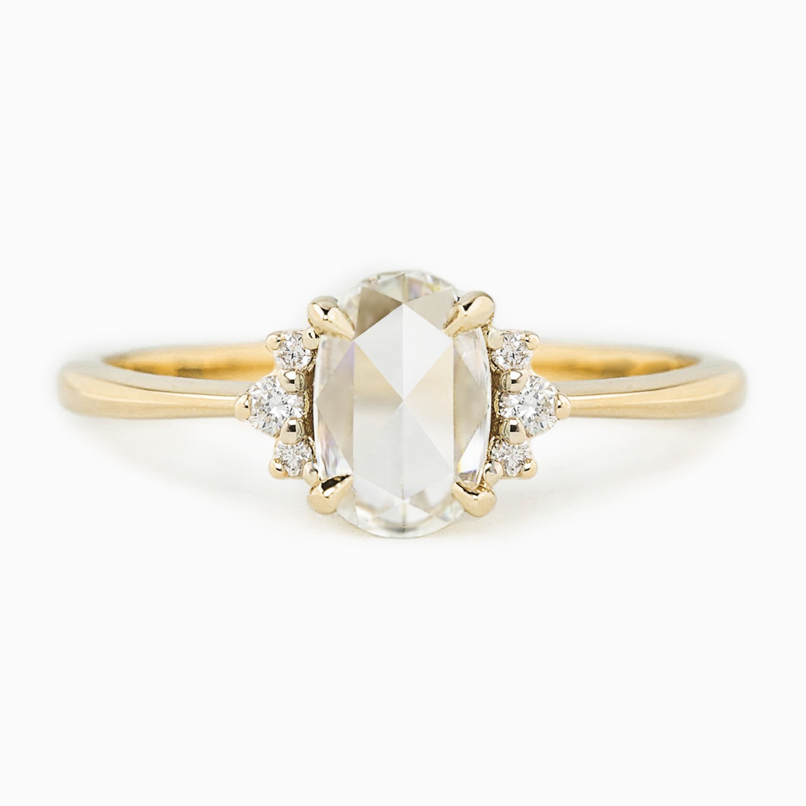 Lena Ring, Oval Rose Cut Diamond