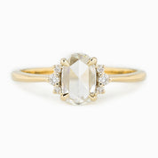 Lena Ring, Oval Rose Cut Diamond