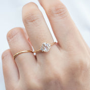 Lena Ring, Oval Rose Cut Diamond