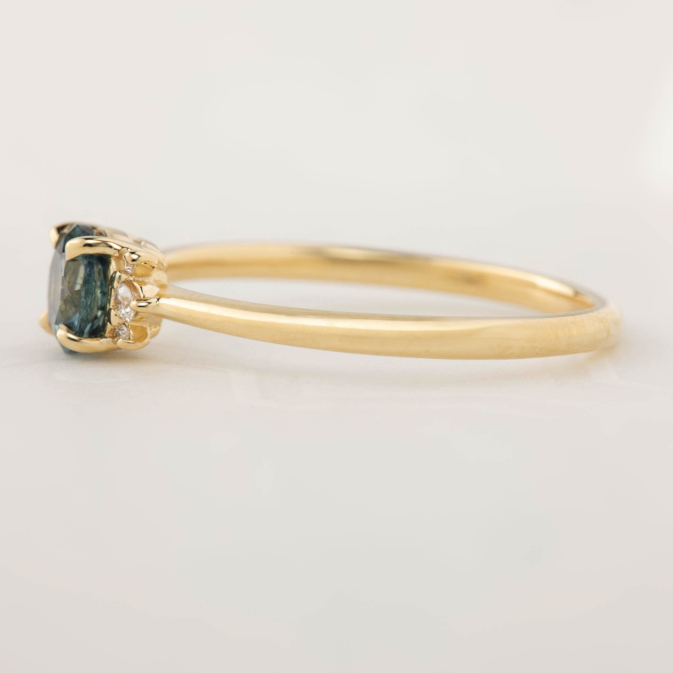 【即日配送】レナリング ・0.65ct・モンタナ産ブルーサファイア・K14YG