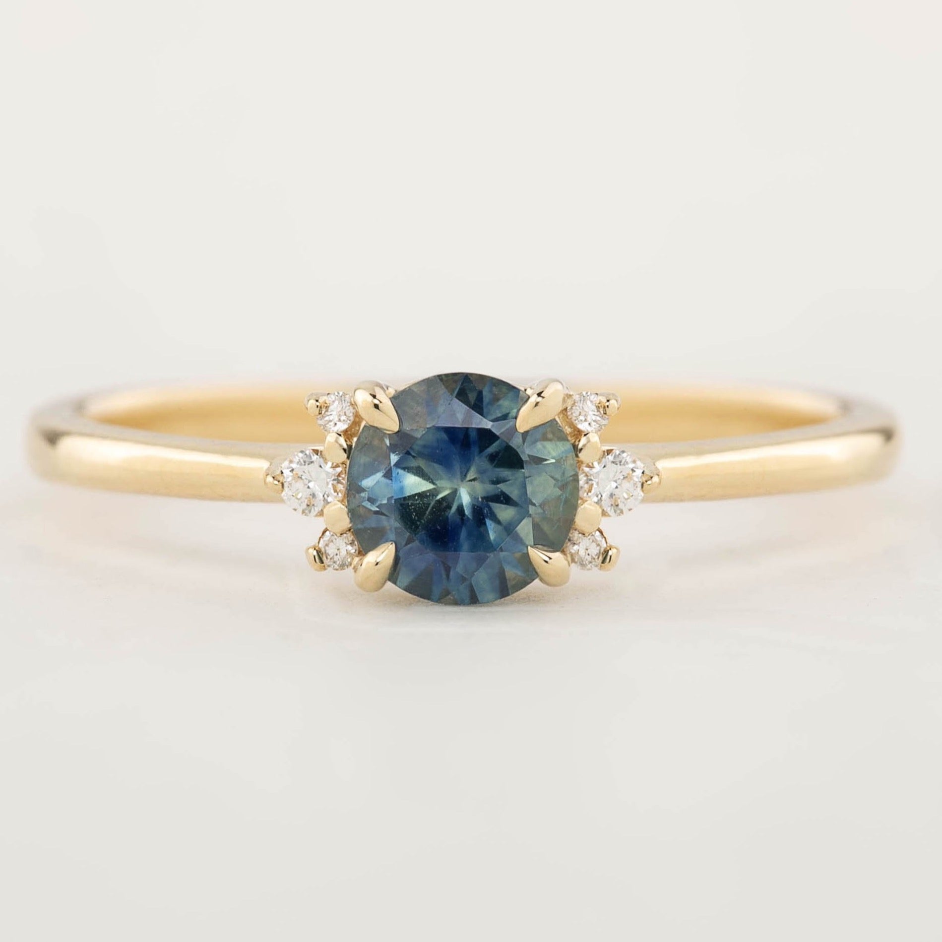 【即日配送】レナリング ・0.65ct・モンタナ産ブルーサファイア・K14YG