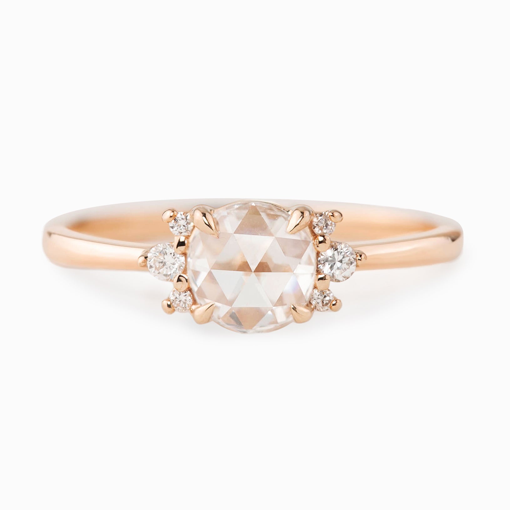 Lena Ring, Round Rose Cut Diamond