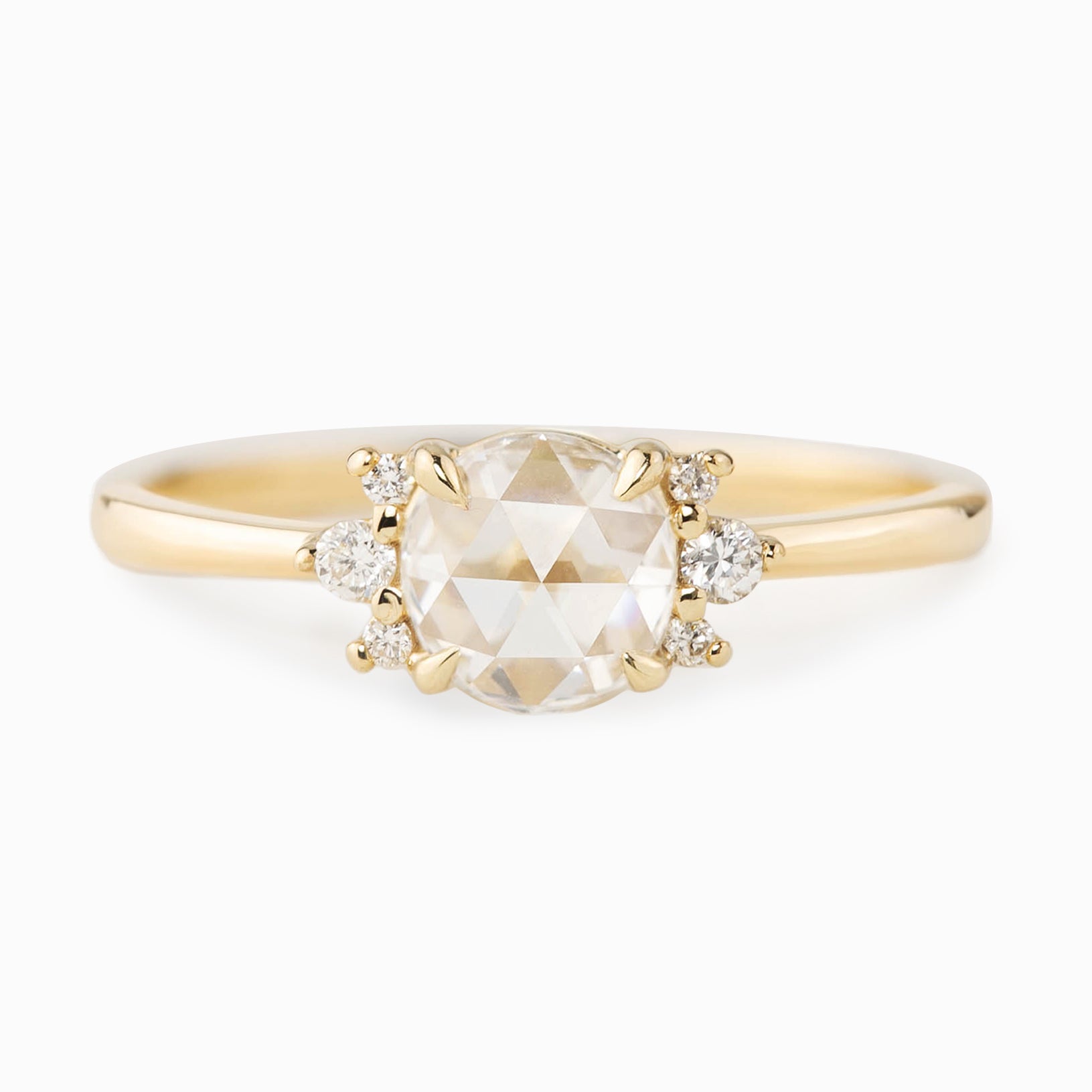 Lena Ring, Round Rose Cut Diamond