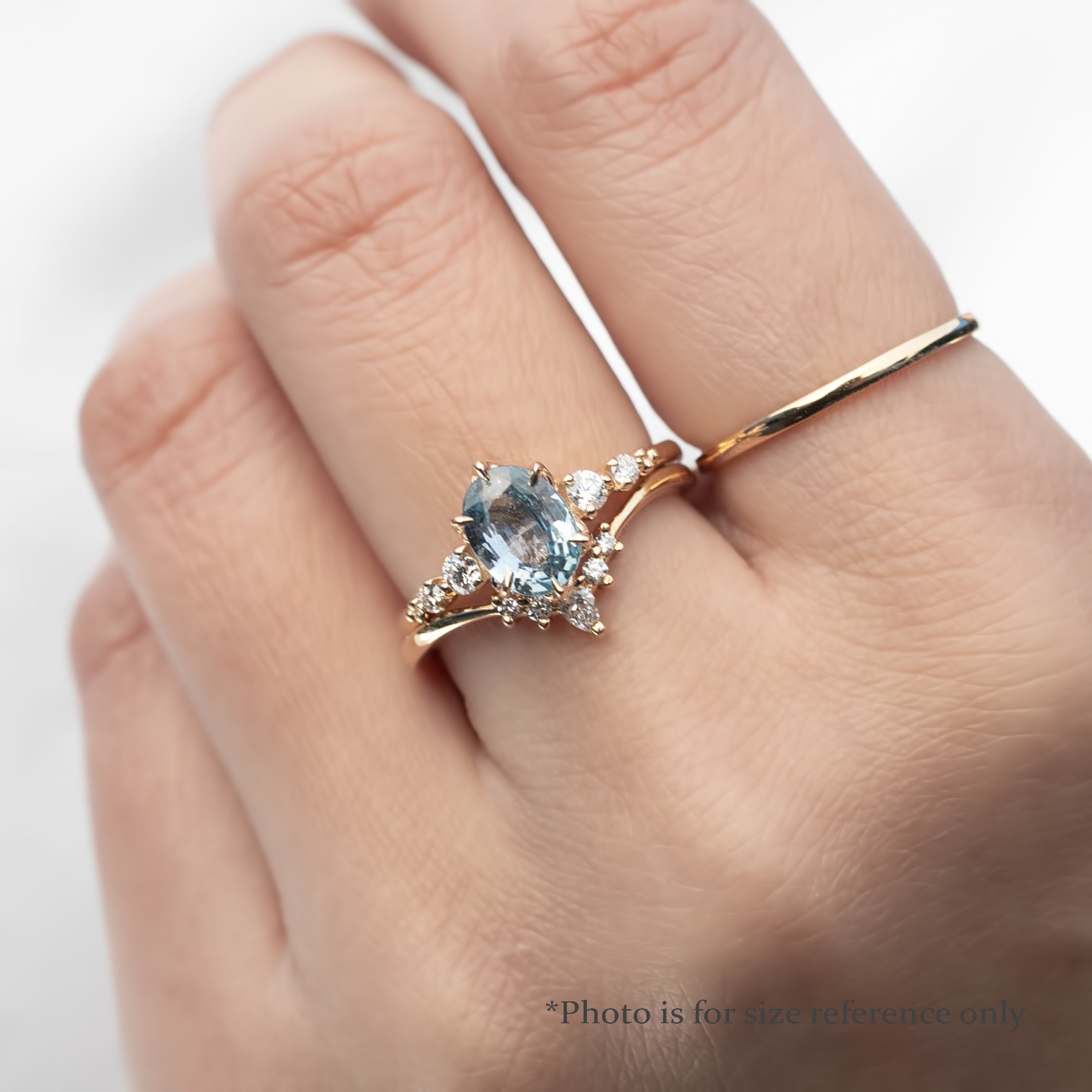 【即日配送】エステルフルールリング ・1.36ct・非加熱ラベンダーブルーサファイア・K14YG