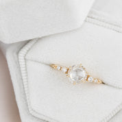 Mila Ring, 1.01ct Rose Cut Diamond, 14k Yellow Gold, GIA Certified (One of a kind)