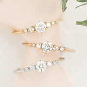 Estel Fleur Six Prongs Ring, 0.25ct Brilliant Cut Diamond (One of a kind)
