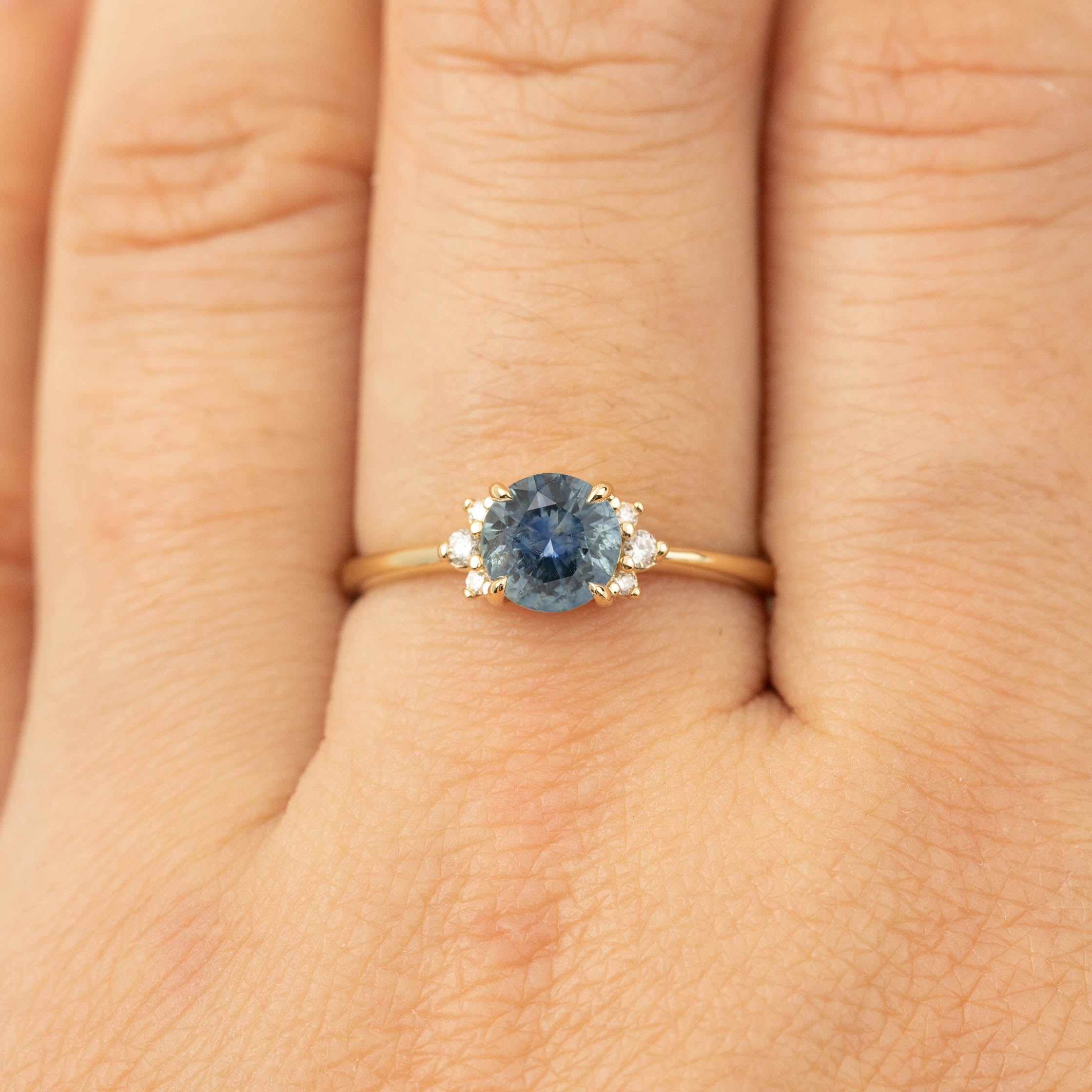 Lena Ring - 1ct Blue Montana Sapphire (One of a kind)
