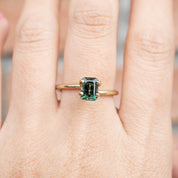 1.40ct Emerald Cut Green Queensland Sapphire