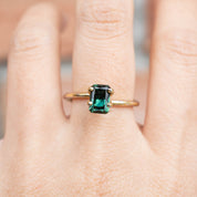 1.25ct Emerald Cut Green Queensland Sapphire