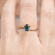 0.84ct Oval Cut Blue Green Queensland Sapphire SO042
