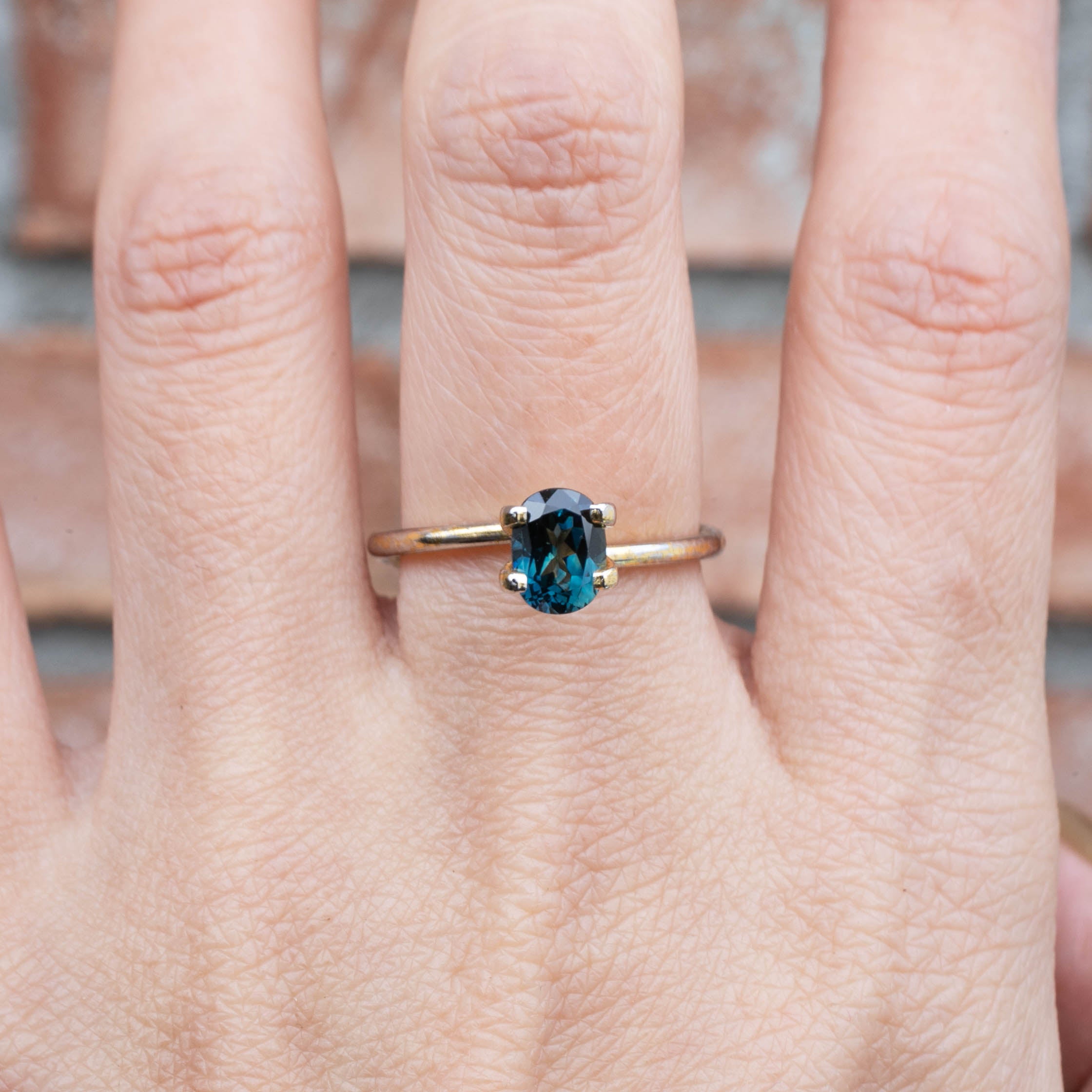 1.14ct Oval Cut Bluegreen Queensland Sapphire