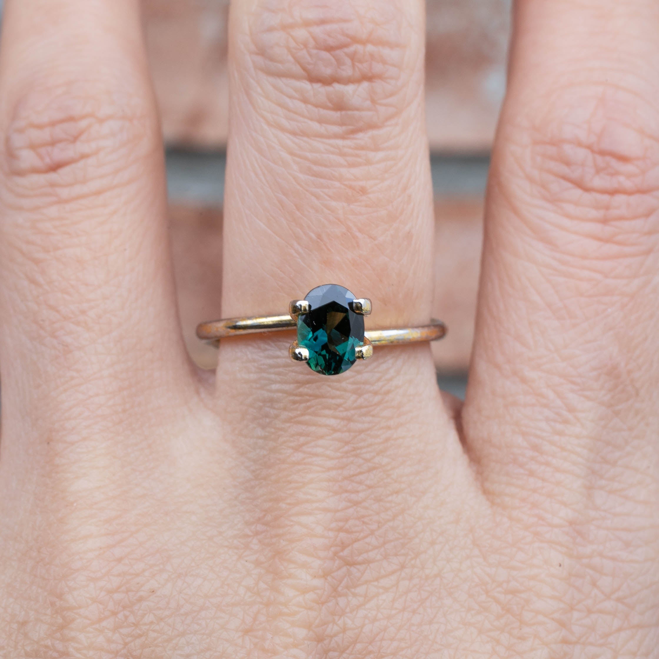 1.05ct Oval Cut Peacock Green Queensland Sapphire SO202