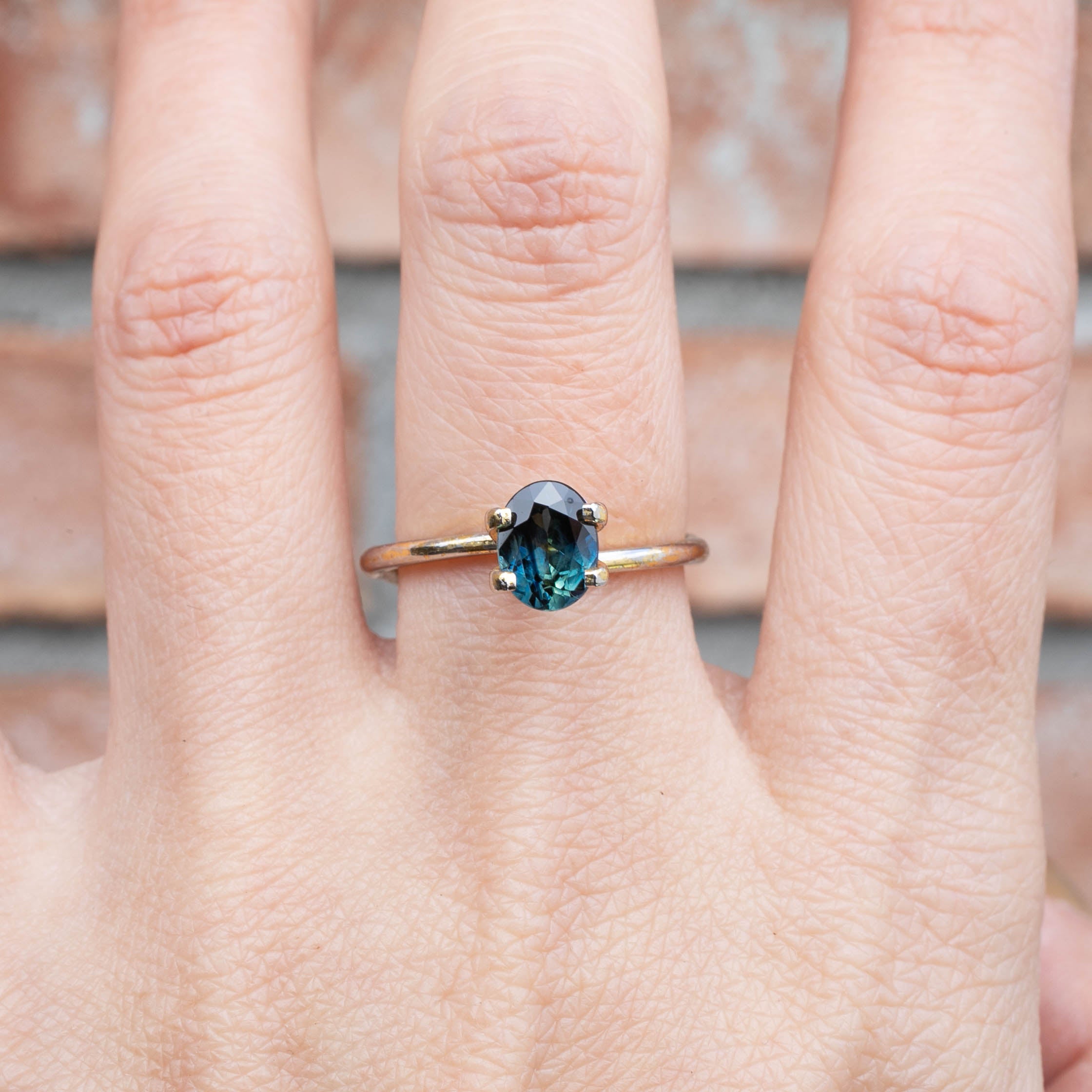 1.07ct Oval Cut Bluegreen Queensland Sapphire