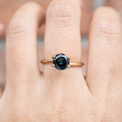 1.58ct Round Cut Blue Green Queensland Sapphire