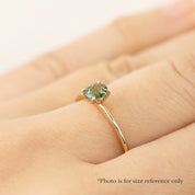 Sara Ring 5mm 0.50ct Parti Green Yellow Montana Sapphire