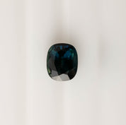 3.39ct cushion cut teal blue sapphire gemstone from Sri Lanka, VVS clarity, 9.3x7.7mm, heat treated, very good luster