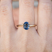 1.42ct Oval Cut Unheated Blue Sapphire
