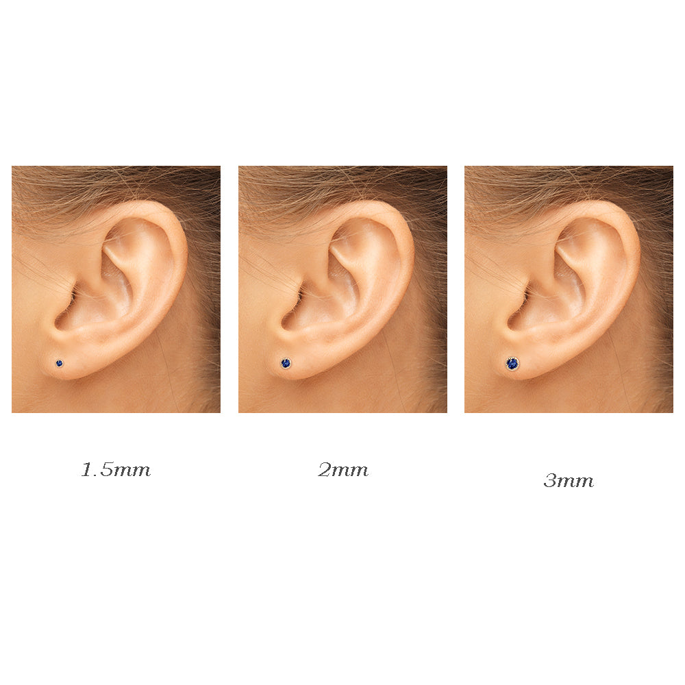 ダリアピアス 誕生石1.5mm（キッズ用）