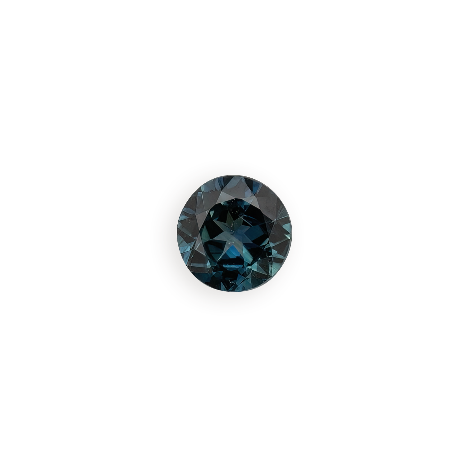1.03ct Round Cut Deep Teal Blue Queensland Sapphire SR127