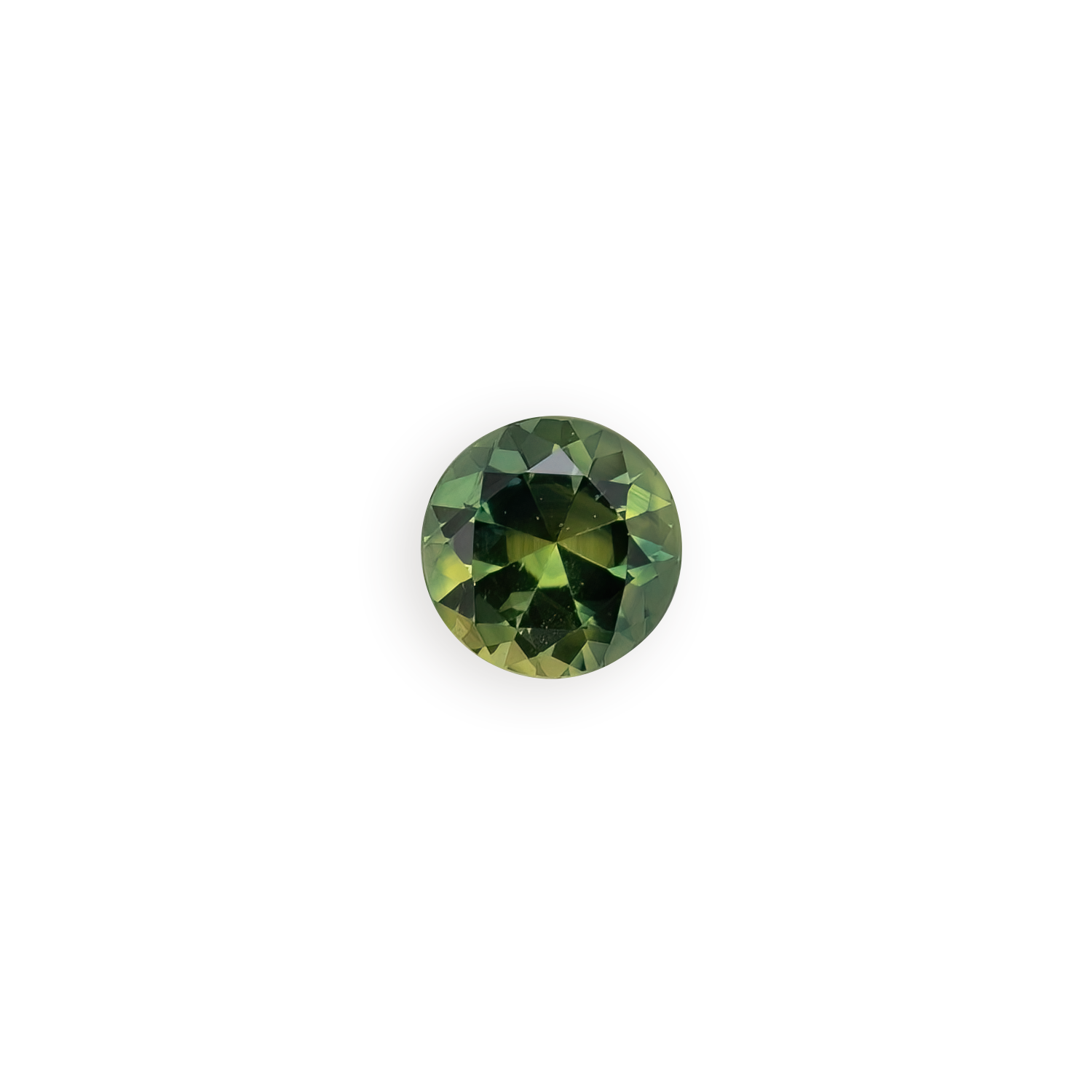 1.04ct Round Parti Green Yellow Queensland Sapphire SR135