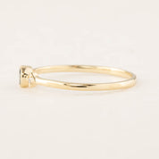 Moon & Star Ring, 0.15ct Teal Blue Montana Sapphire