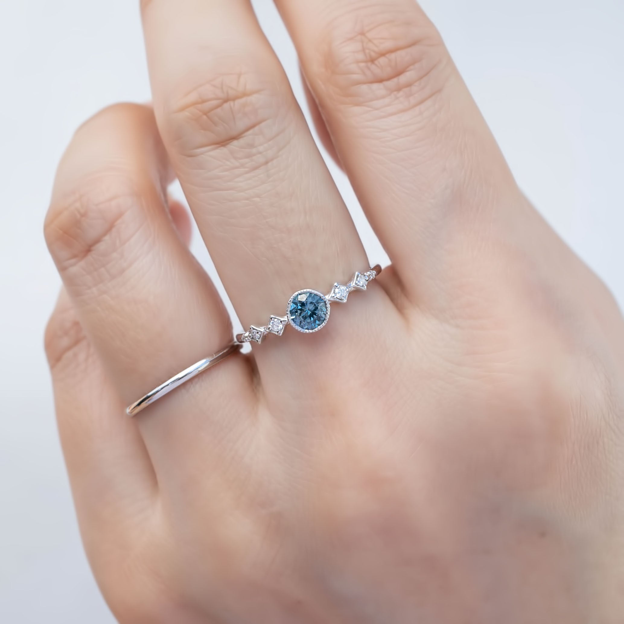 Celeste Ring, 0.45ct Montana Sapphire of your choice