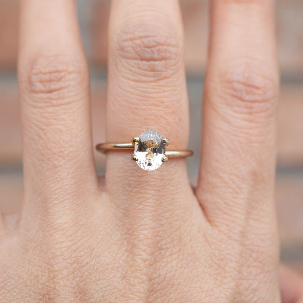 1.51ct Oval Cut Light Peach Madagascar Sapphire